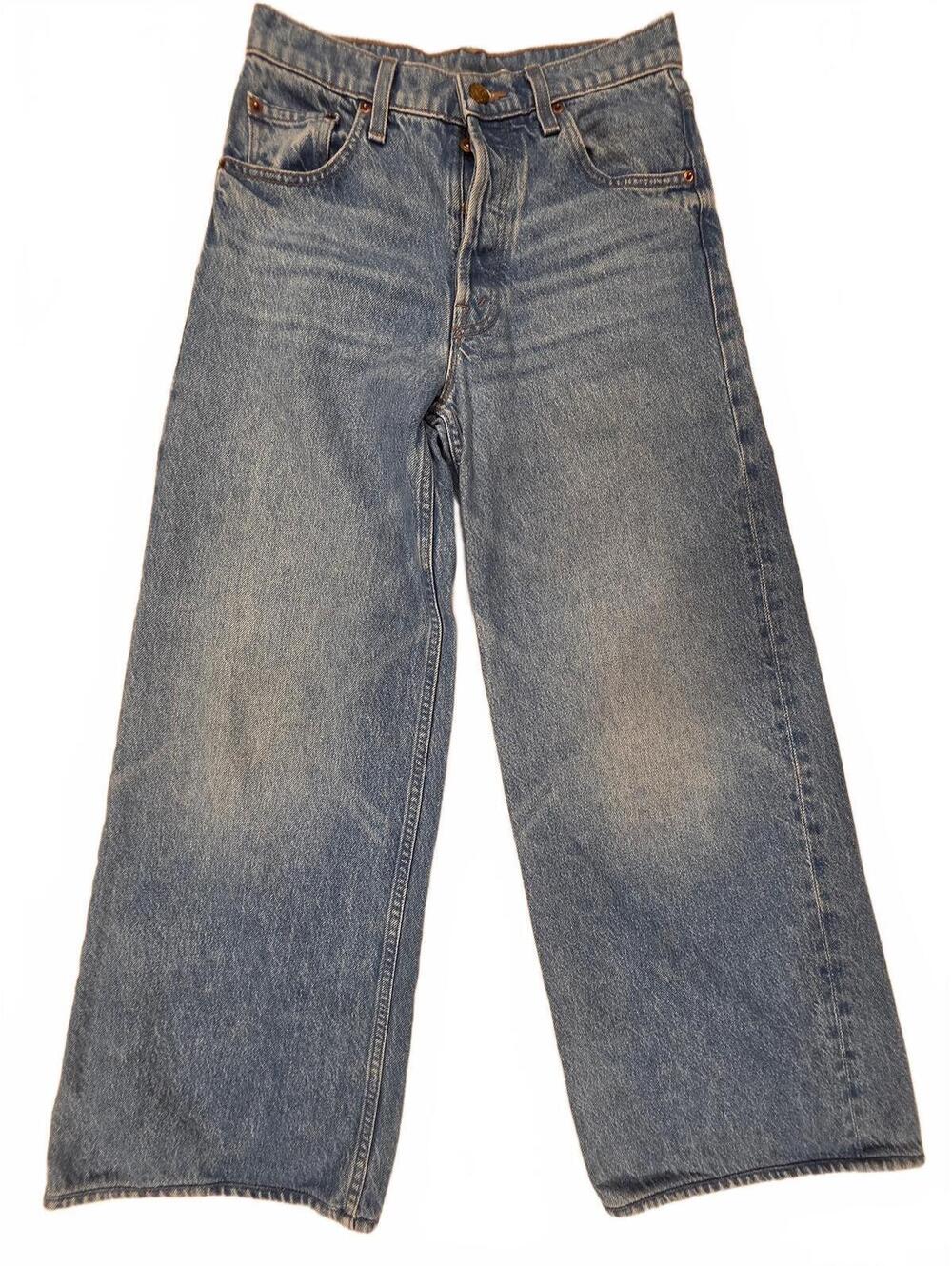MOTHER SNACKS The Mid Rise Double Dip Nerdy Jeans 26 Dine N Dash Wide Leg